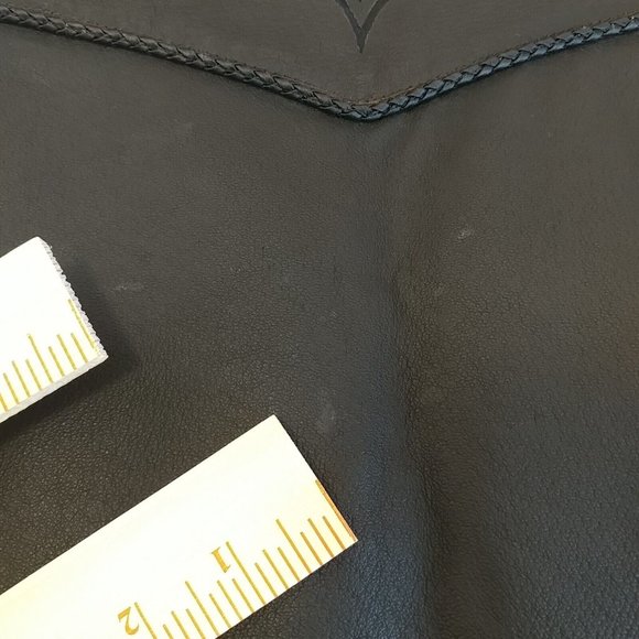 Women's Large L Harley-Davidson Leather Vest Braided Leather Edges Embroidered - Picture 8 of 9